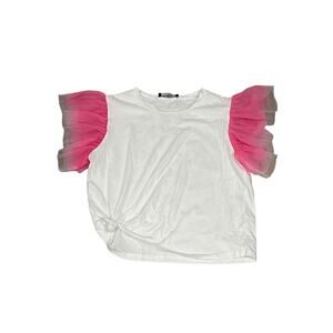Ontwelfth, Pink Embellished Sleeve T-Shirt, Size L, KB175